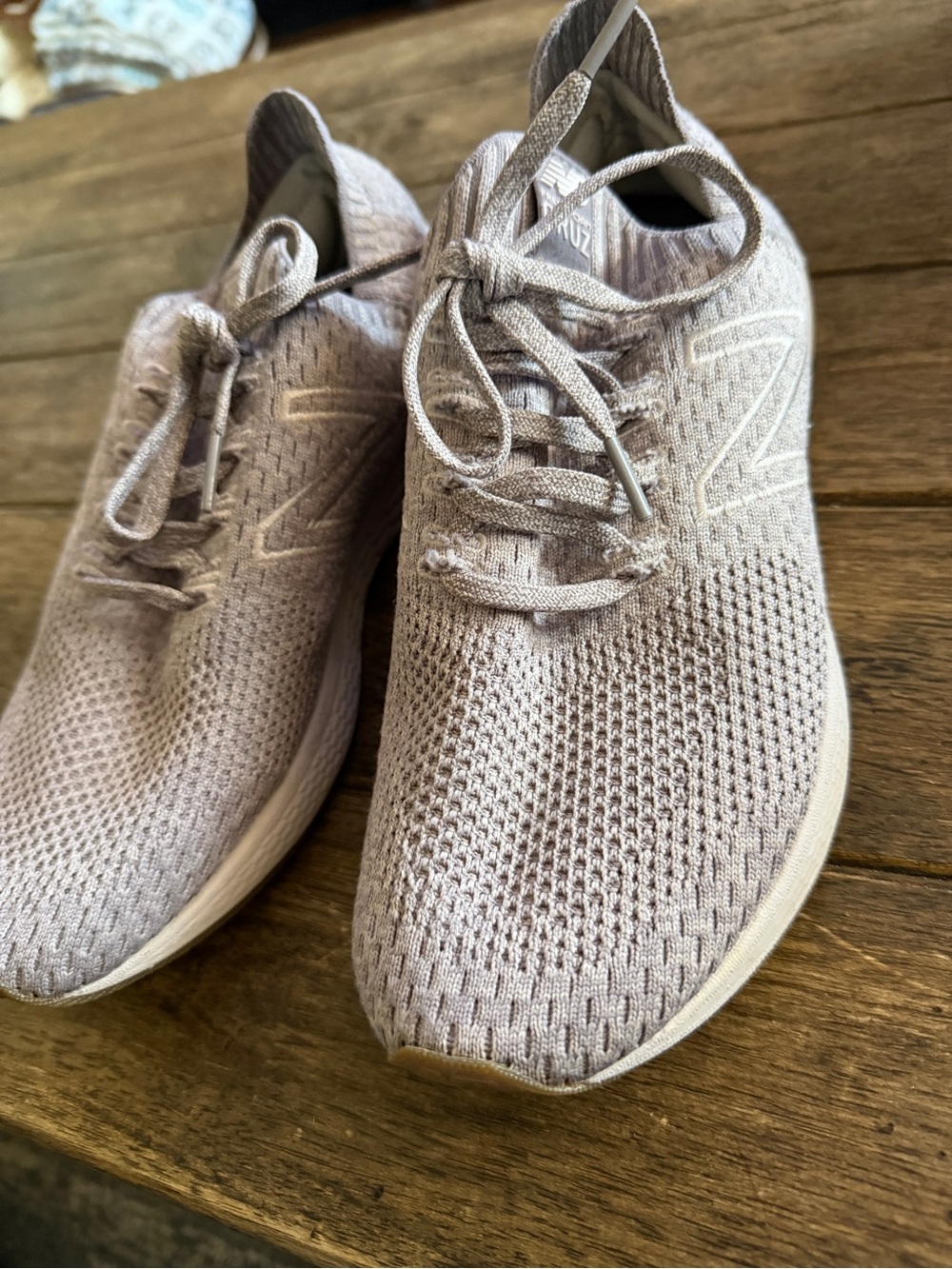 New Balance Women’s Knit Lace-Up Sneakers in Light lilac